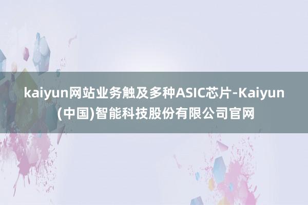 kaiyun网站业务触及多种ASIC芯片-Kaiyun (中国)智能科技股份有限公司官网