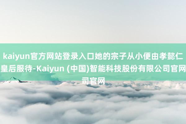 kaiyun官方网站登录入口她的宗子从小便由孝懿仁皇后服待-Kaiyun (中国)智能科技股份有限公司官网