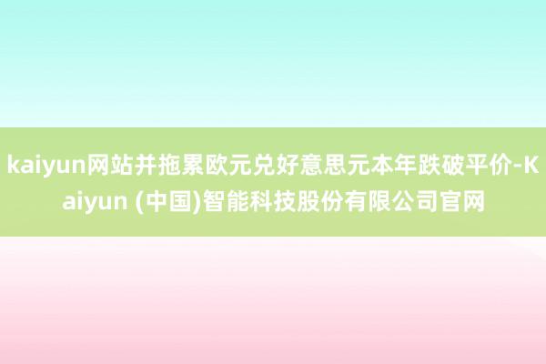 kaiyun网站并拖累欧元兑好意思元本年跌破平价-Kaiyun (中国)智能科技股份有限公司官网