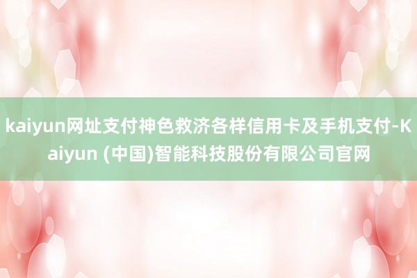 kaiyun网址支付神色救济各样信用卡及手机支付-Kaiyun (中国)智能科技股份有限公司官网