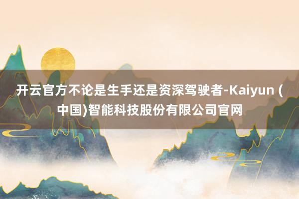 开云官方不论是生手还是资深驾驶者-Kaiyun (中国)智能科技股份有限公司官网