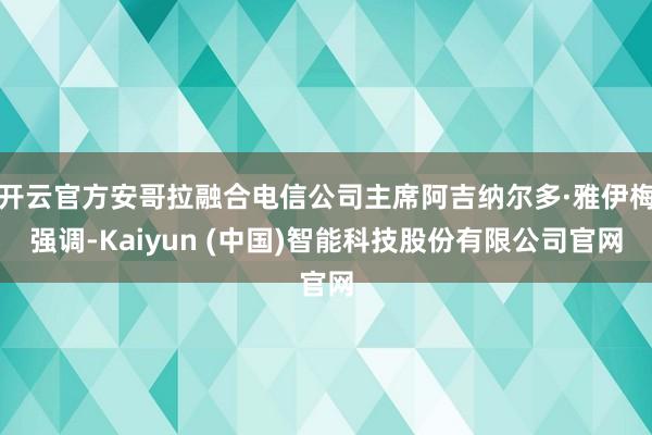 开云官方安哥拉融合电信公司主席阿吉纳尔多·雅伊梅强调-Kaiyun (中国)智能科技股份有限公司官网