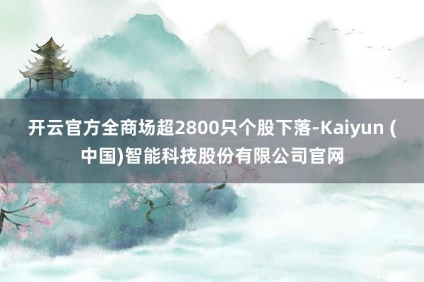 开云官方全商场超2800只个股下落-Kaiyun (中国)智能科技股份有限公司官网
